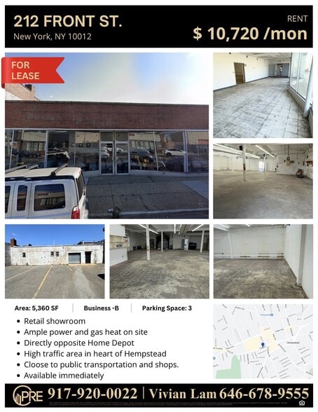 More Photos Of 212-218 Front St, Hempstead Warehouse For Lease
