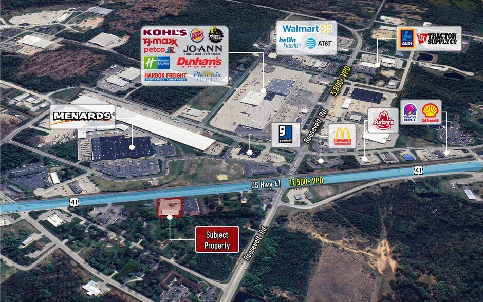 More Photos Of 2025 Marinette Ave, Marinette General Retail For Sale