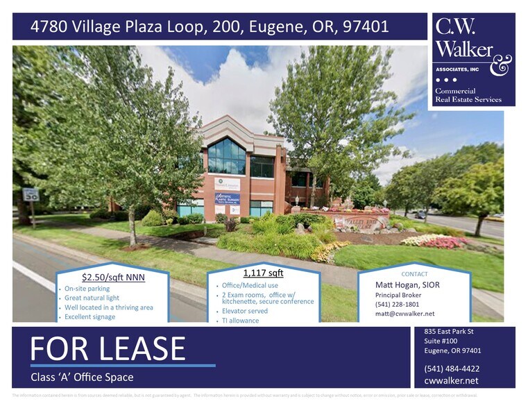 Primary Photo Of 4780 Village Plaza Loop, Eugene Medical For Lease