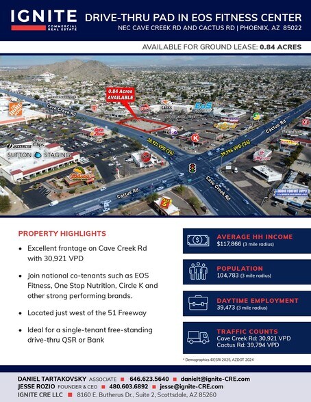 More Photos Of NEC Cave Creek Rd @ Cactus Rd, Phoenix Land For Lease