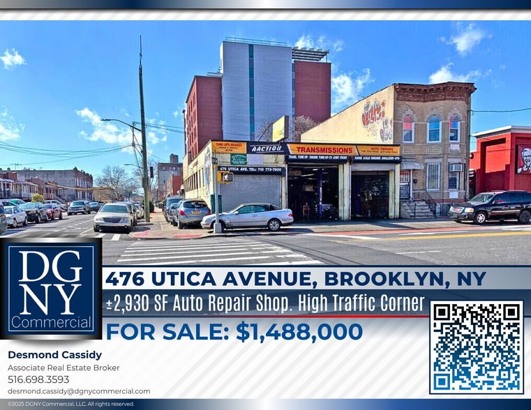 Primary Photo Of 476 Utica Ave, Brooklyn Auto Repair For Sale