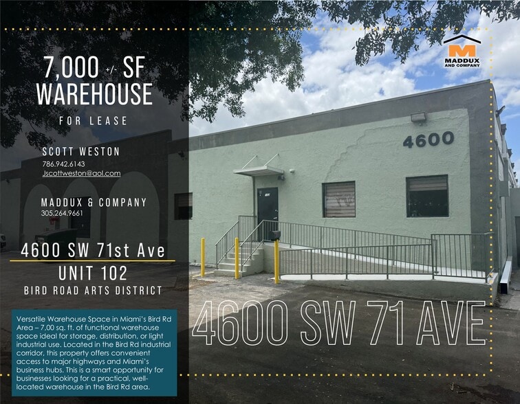 Primary Photo Of 4600-4618 SW 71st Ave, Miami Warehouse For Lease