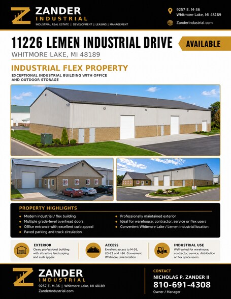 More Photos Of 11226 Lemen Rd, Whitmore Lake Warehouse For Lease