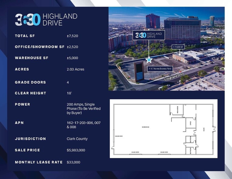 More Photos Of 3630 S Highland Dr, Las Vegas Warehouse For Lease