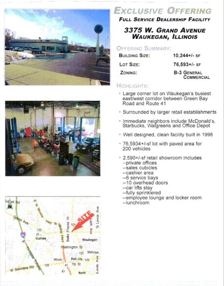 More Photos Of 3375 W Grand Ave, Waukegan Auto Dealership For Lease