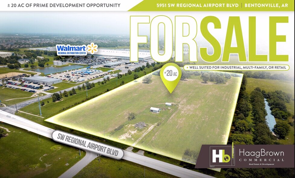 More Photos Of 5951 SW Regional Airport Blvd, Bentonville Land For Sale