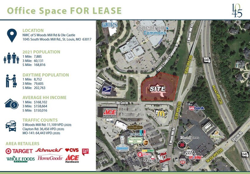 More Photos Of 1041-1049 S Woods Mill Rd, Chesterfield Storefront Retail Office For Lease