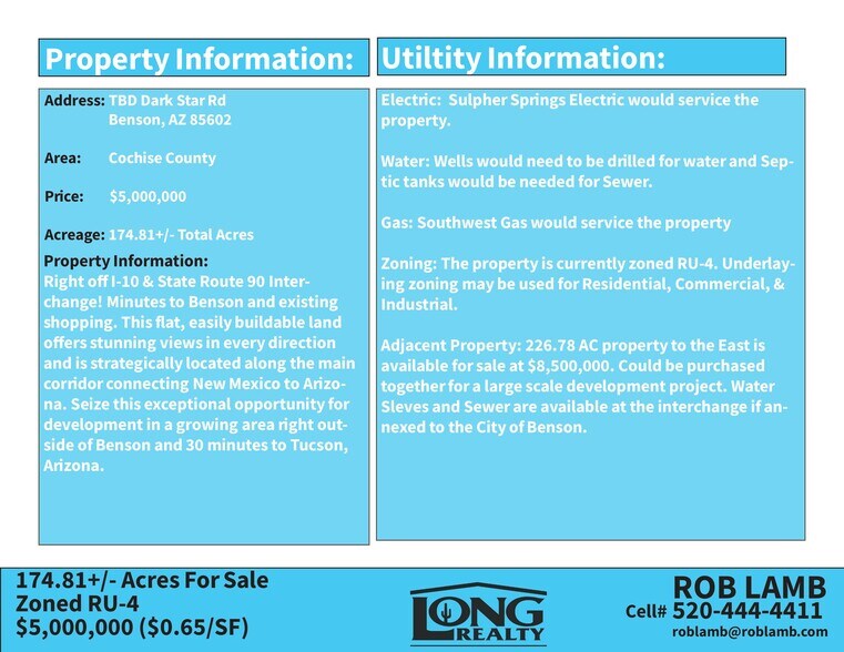 More Photos Of TBD Dark Star rd, Benson Land For Sale