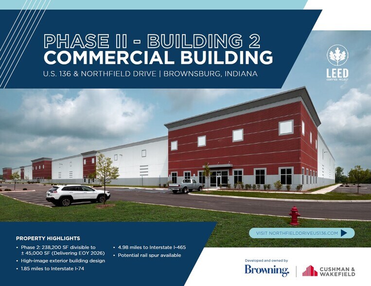 Primary Photo Of US 136 & Northfield Drive, Brownsburg Warehouse For Lease