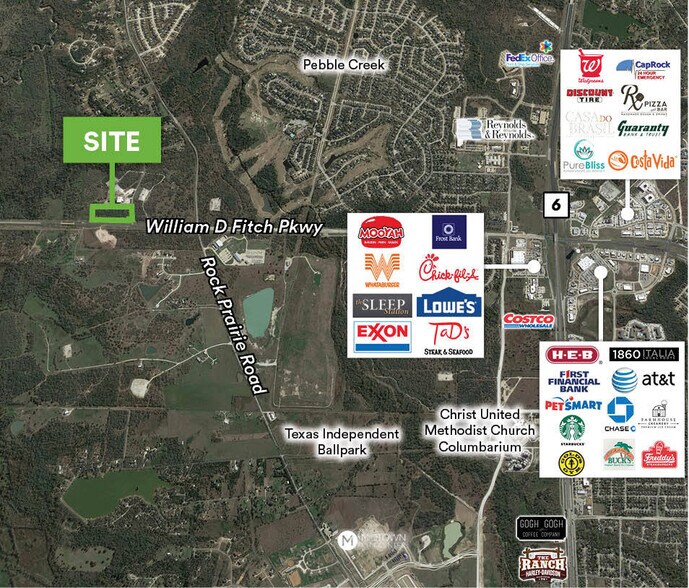 More Photos Of SEC of Williams Creek Dr & William D Fitch Pkwy, College Station Land For Sale