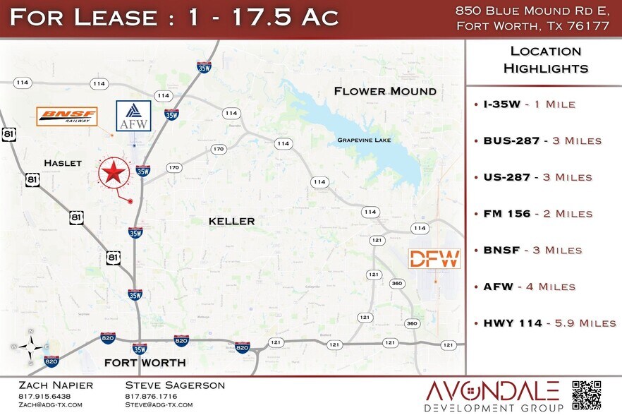 More Photos Of 850 Blue Mound Rd W, Haslet Industrial For Lease