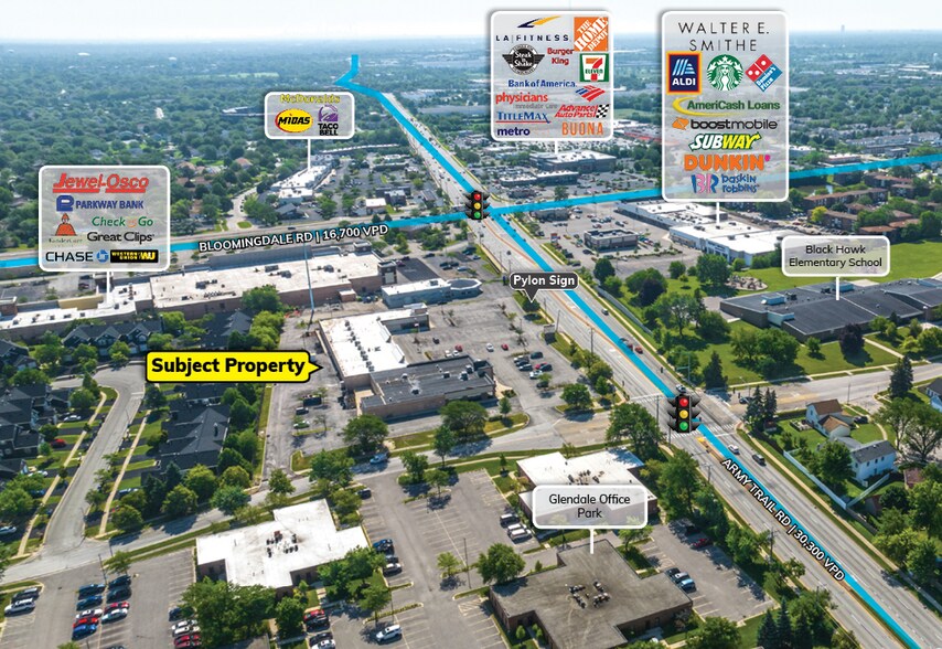 More Photos Of 130-156 E Army Trail Rd, Glendale Heights Storefront For Sale