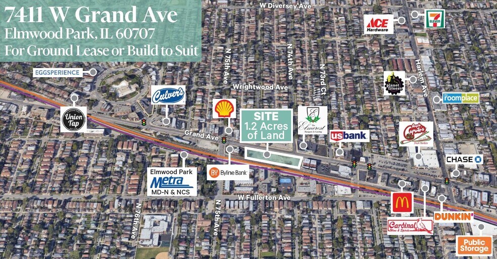 More Photos Of 7411 W Grand Ave, Elmwood Park Land For Lease