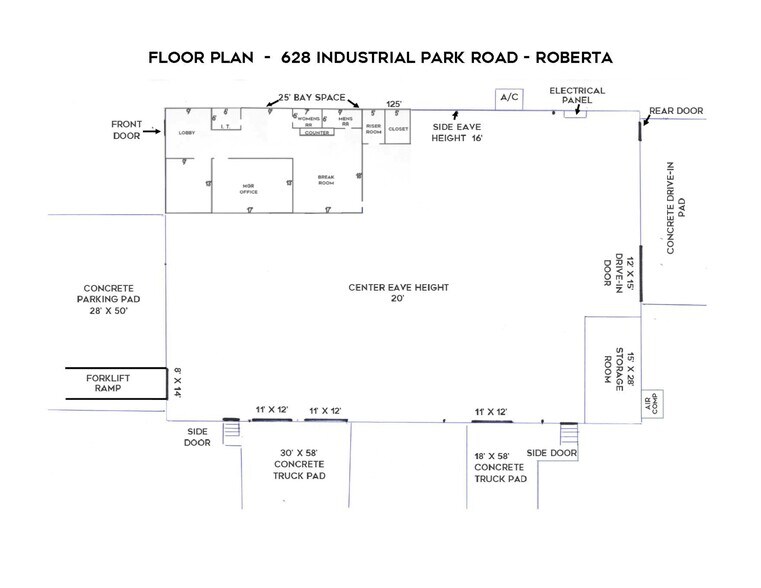 More Photos Of 628 Industrial Park Rd, Roberta Warehouse For Sale