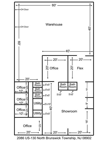 More Photos Of 2086 US Highway 130, North Brunswick Showroom For Sale