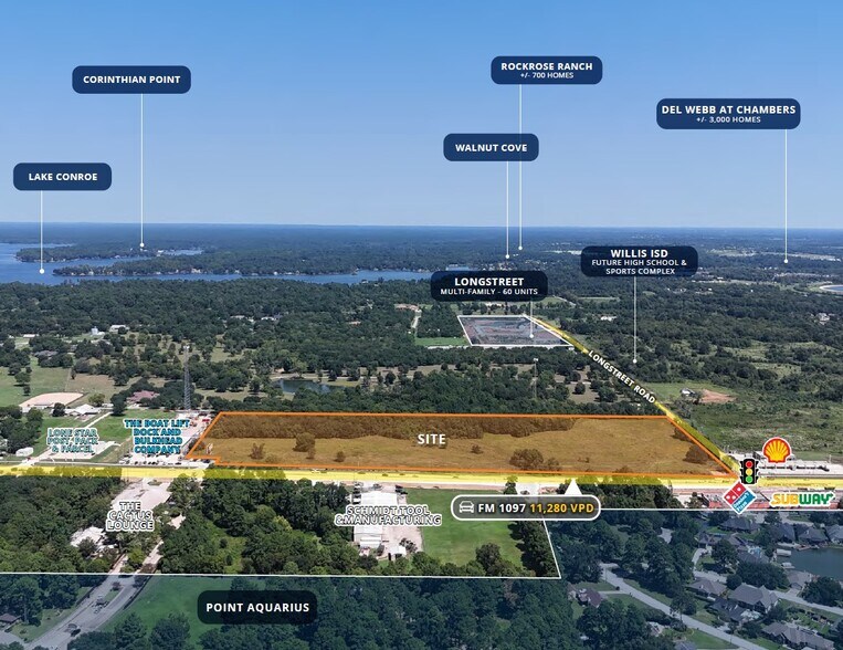 More Photos Of Farm to Market 1097, Willis Land For Sale
