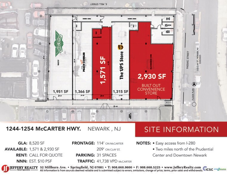 More Photos Of 1299 McCarter Hwy, Newark Storefront For Lease