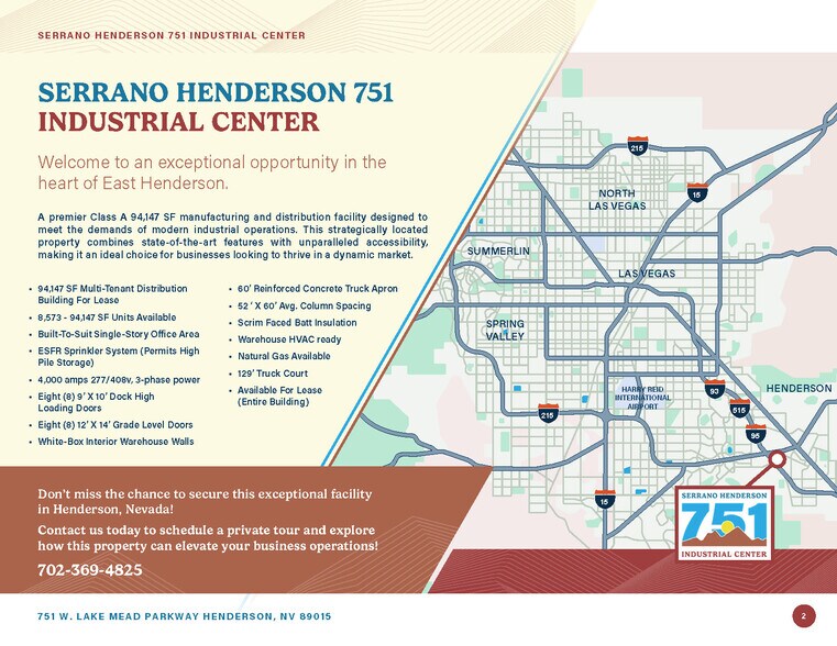 More Photos Of 751 W Lake Mead Pky, Henderson Distribution For Lease