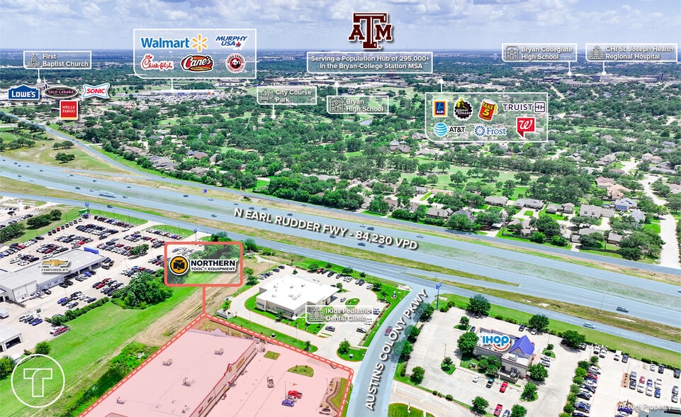 More Photos Of 1921 Austins Colony Pkwy, Bryan Freestanding For Sale