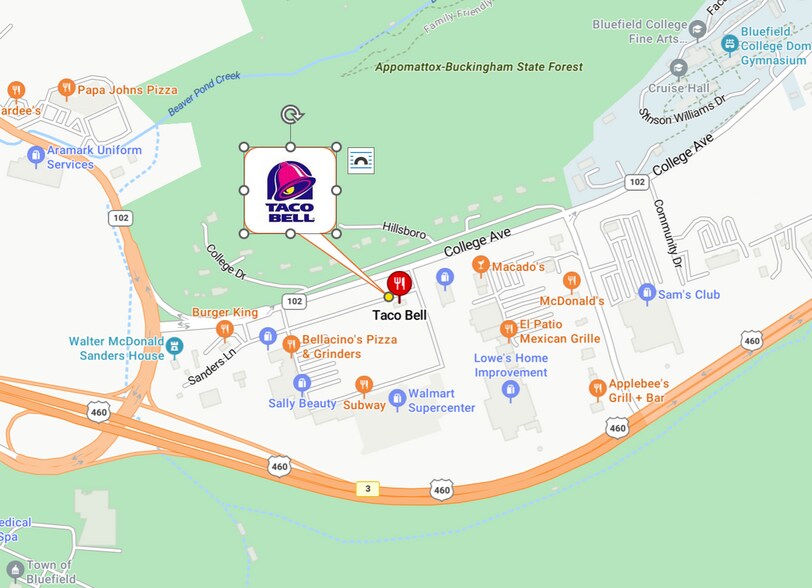 More Photos Of 3951 College Ave, Bluefield Fast Food For Sale