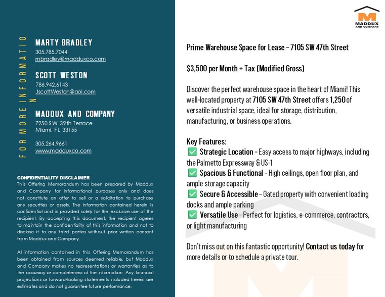 More Photos Of 7105 SW 47th St, Miami Showroom For Lease