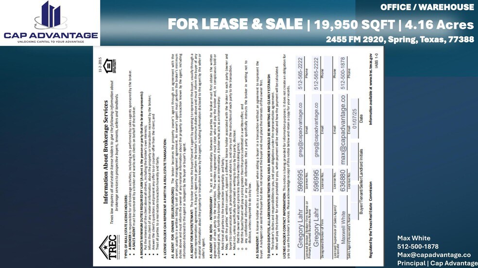 More Photos Of 2455 FM-2920, Spring Flex For Sale