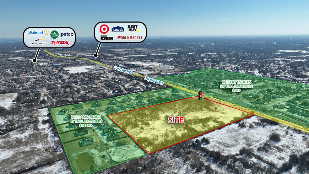 Primary Photo Of NWQ Justin Rd & Vickery Blvd, Copper Canyon Land For Sale