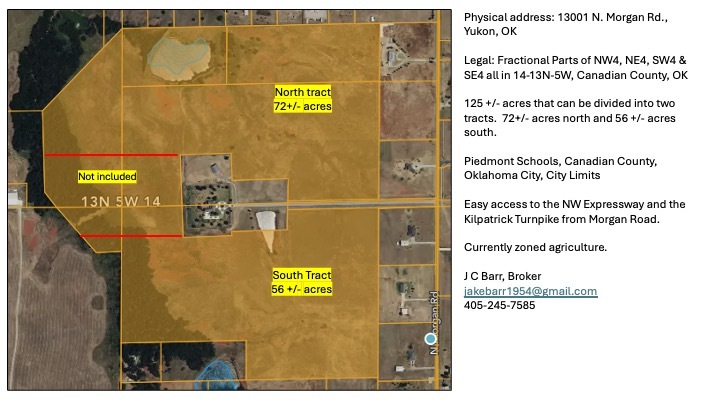 Primary Photo Of 13001 N Morgan Rd, Yukon Land For Sale