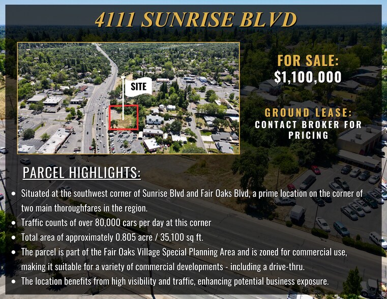 More Photos Of 4111 Sunrise Blvd, Fair Oaks Land For Sale