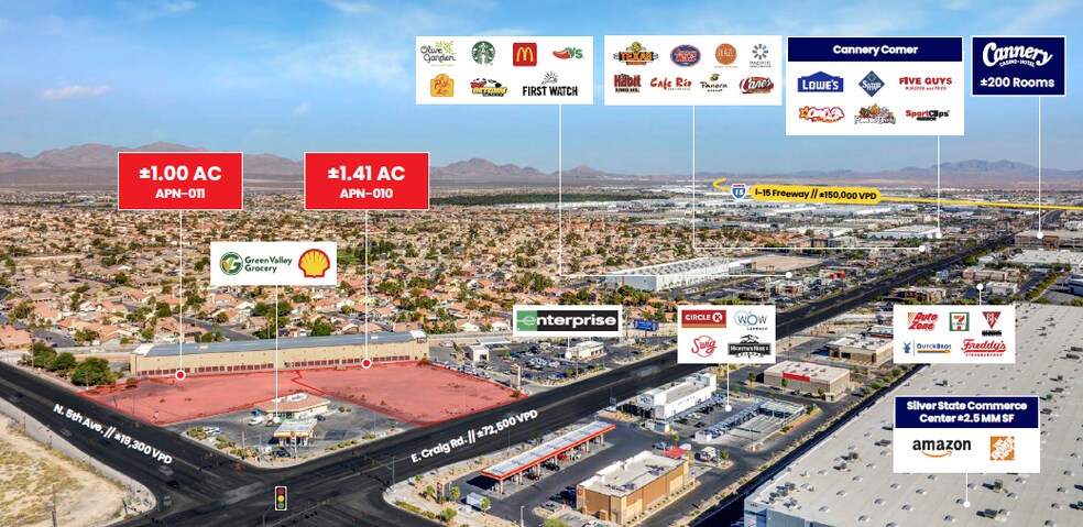 More Photos Of NEC Craig & 5th St, North Las Vegas Land For Sale