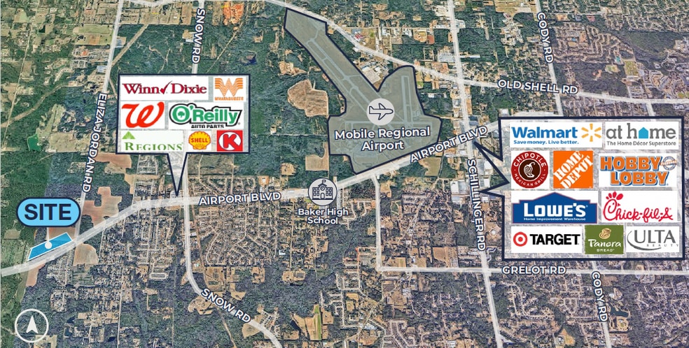 More Photos Of Airport @ Eliza Jordan Rd, Mobile Land For Sale