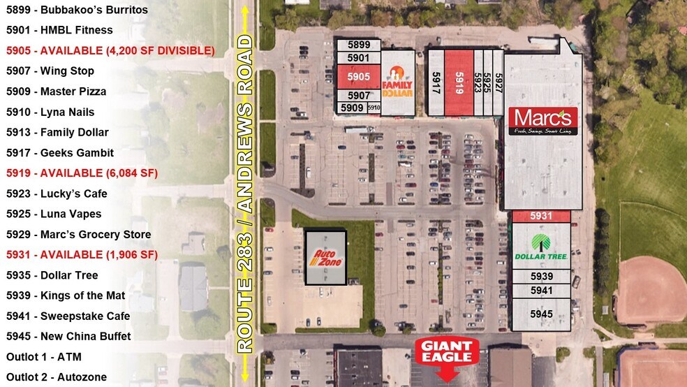 More Photos Of 5899-5947 Andrews Rd, Mentor-on-the-Lake Unknown For Lease