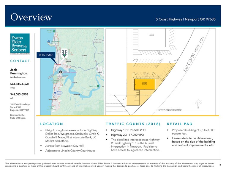 More Photos Of HWY 101 & HWY 20, Newport General Retail For Lease