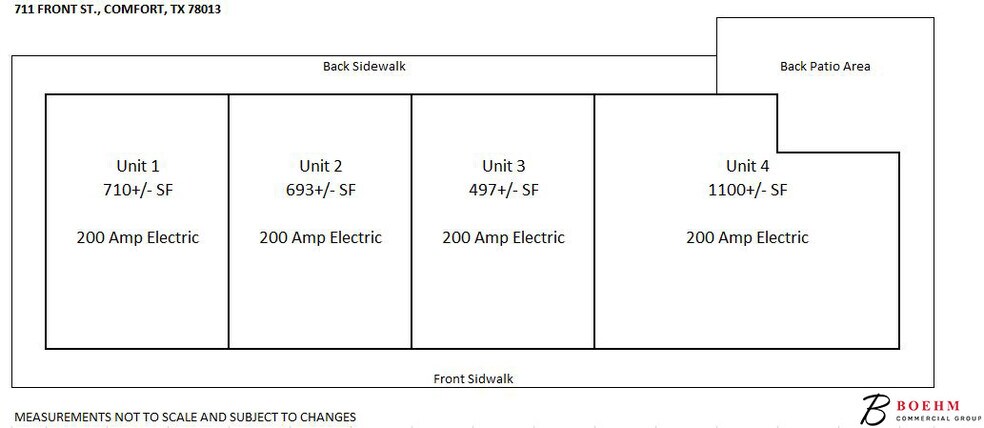 More Photos Of 711 Front St, Comfort Freestanding For Lease