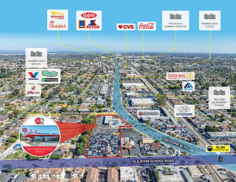 More Photos Of 7447 Firestone Blvd, Downey Freestanding For Sale