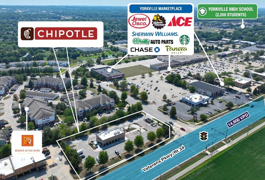 More Photos Of 444 E Veterans Pky, Yorkville General Retail For Sale