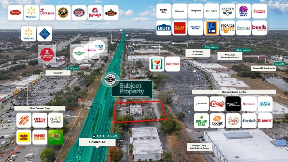 More Photos Of 7101 W Colonial Dr, Orlando Restaurant For Sale
