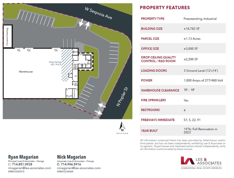 More Photos Of 1734 W Sequoia Ave, Orange Manufacturing For Lease