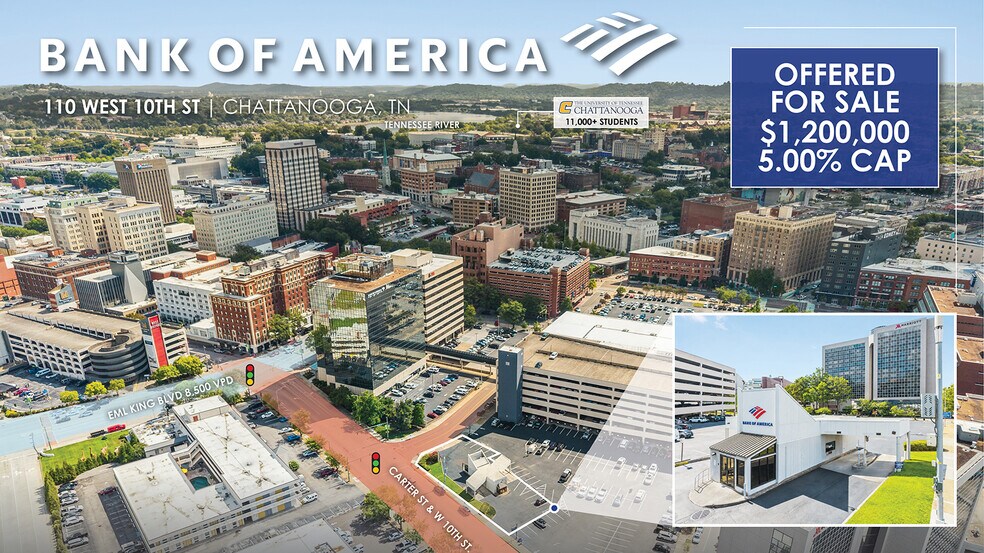 Primary Photo Of 110 W 10th St, Chattanooga Bank For Sale