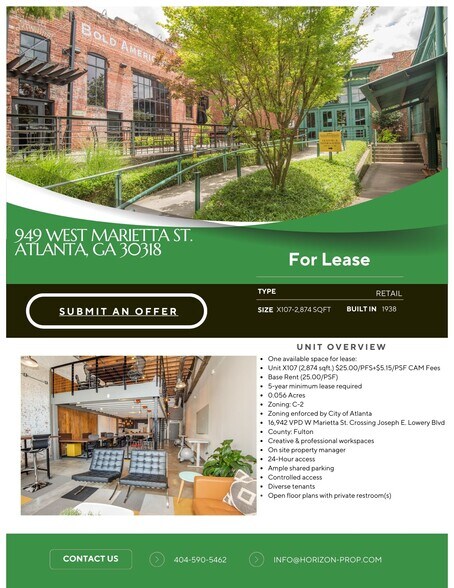 More Photos Of 949 W Marietta St NW, Atlanta Office For Lease