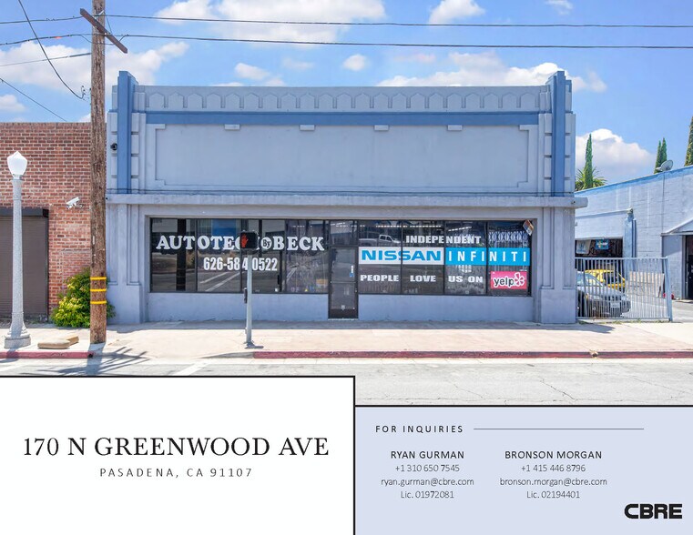 Primary Photo Of 1880-1920 Walnut St, Pasadena Auto Repair For Lease