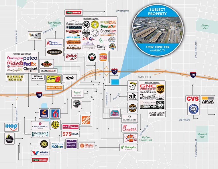 More Photos Of 2401-2493 Interstate 40 W, Amarillo Unknown For Lease