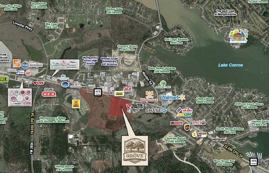 More Photos Of SWQ Hwy 105 & Club Dr, Montgomery Land For Lease