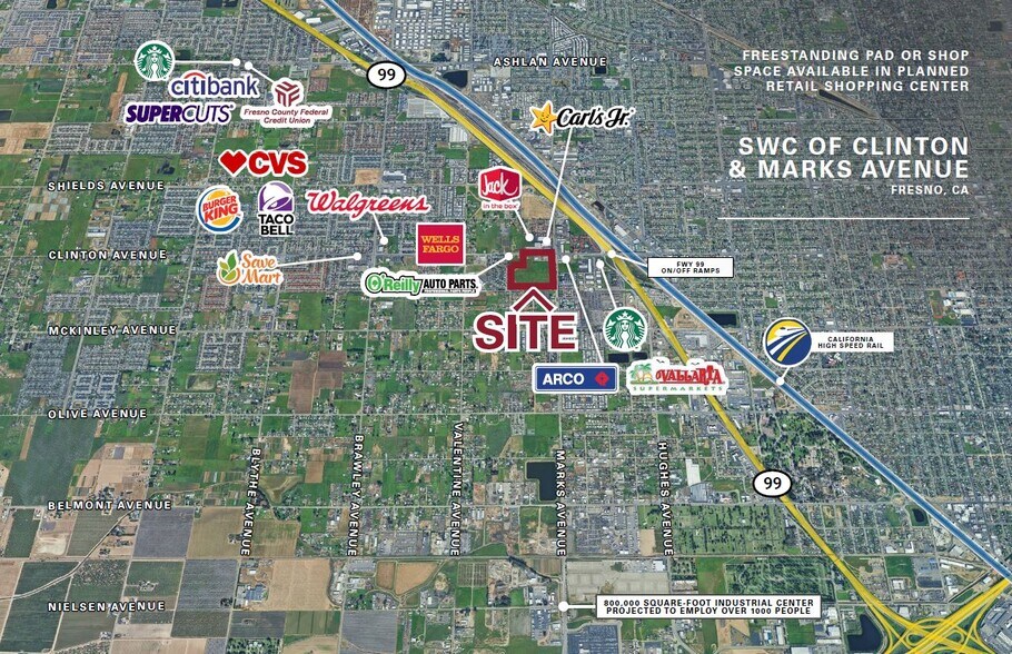Primary Photo Of Clinton Ave @ Marks Ave, Fresno Land For Lease