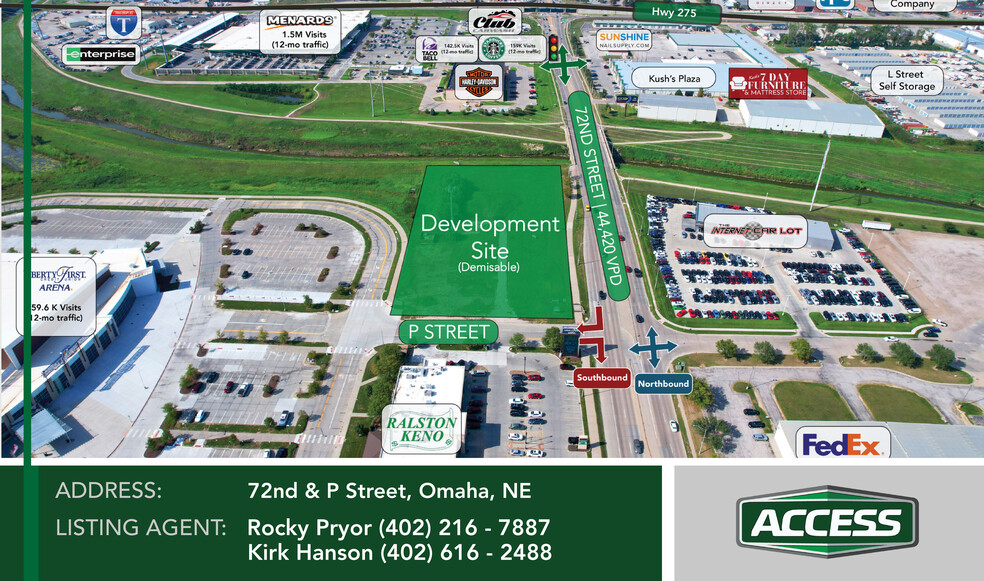 Primary Photo Of P @ 72nd, Omaha Land For Lease