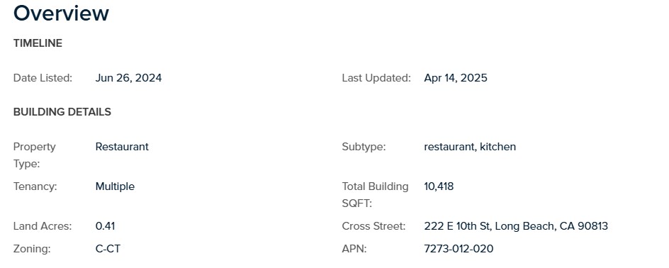 More Photos Of 222 E 10th St, Long Beach Restaurant For Lease