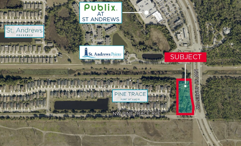 More Photos Of NW Corner of St James & Pine Trace Ave, Port Saint Lucie Land For Sale