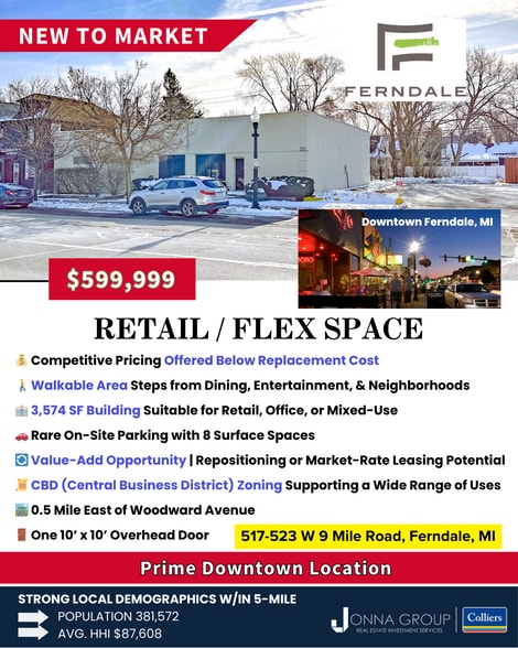 More Photos Of 517-523 W 9 Mile Rd, Ferndale Flex For Sale