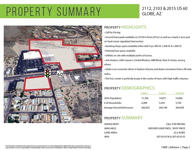 More Photos Of 2115 US Highway 60, Globe Unknown For Lease