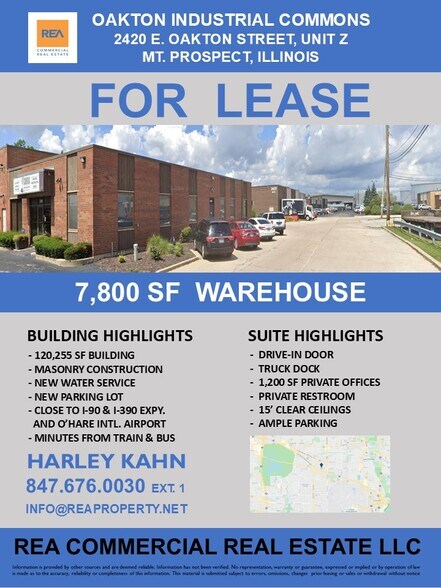 More Photos Of 2416-2420 E Oakton St, Mount Prospect Warehouse For Lease